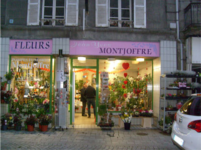 Faade du magasin Montjoffre fleurs  Aubusson