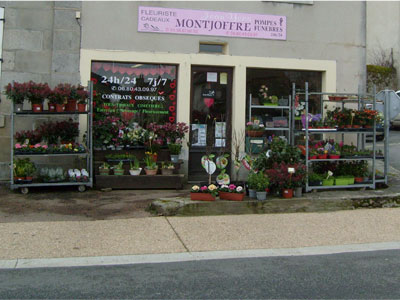 Faade du magasin Montjoffre fleurs  Bellegarde en Marche
